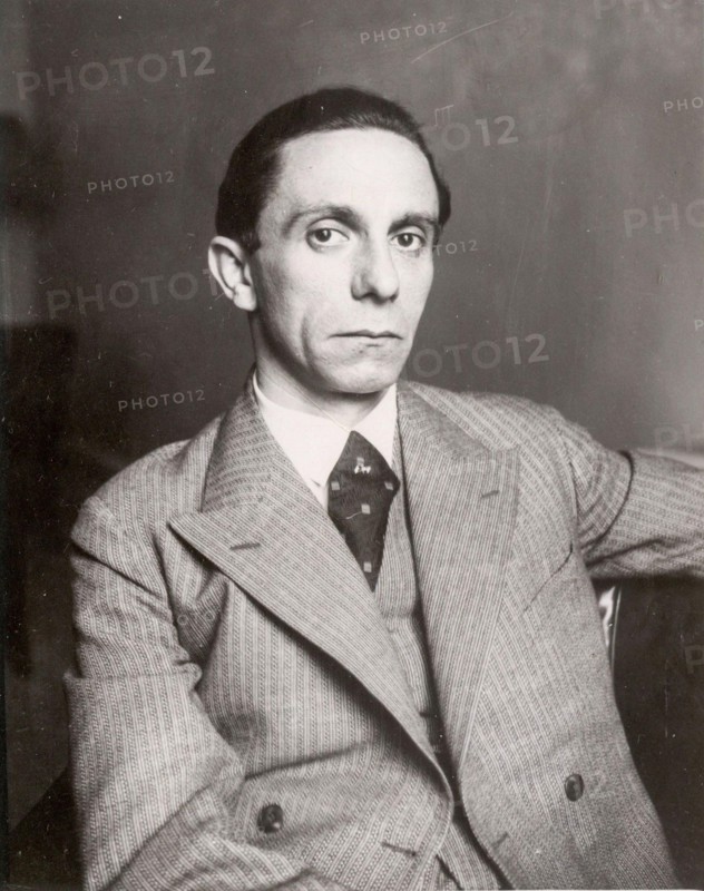 Joseph Goebbels, Heinrich Hoffmann Photographs 1933 Adolf Hitler's official photographer, and a Nazi politician and publisher, who was a member of Hitler's intimate circle.  Joseph Goebbels