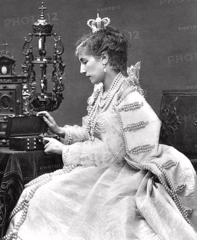 SARAH BERNHARDT (1844-1923) as the Queen of Spain  in the 1879 production of the play Ruy Blas by Victor Hugo