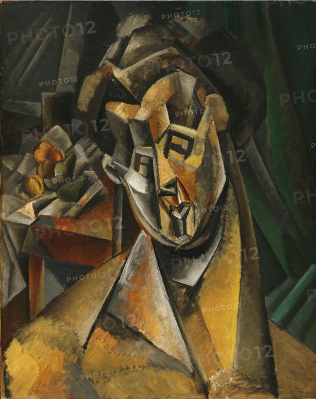 Pablo Picasso. (Spanish, 1881-1973). Woman with Pears. Horta de Ebro, summer 1909. Oil on canvas.