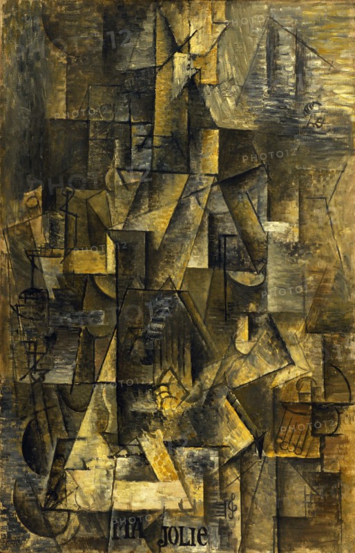 Pablo Picasso. (Spanish, 1881-1973). "Ma Jolie". Paris, winter 1911-12. Oil on canvas.