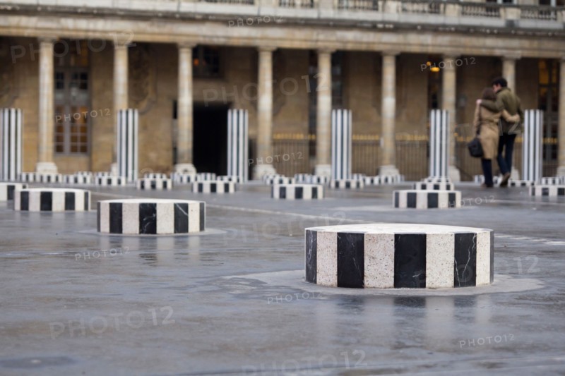 Les colonnes de Buren at Palais Royal Paris France