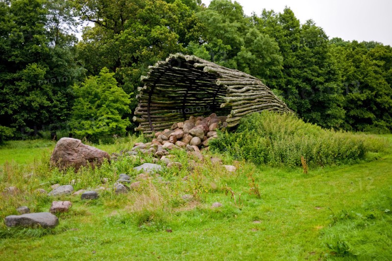 Land art by Alfio Bonanno at Tranekaer Castle Park Langeland Denmark