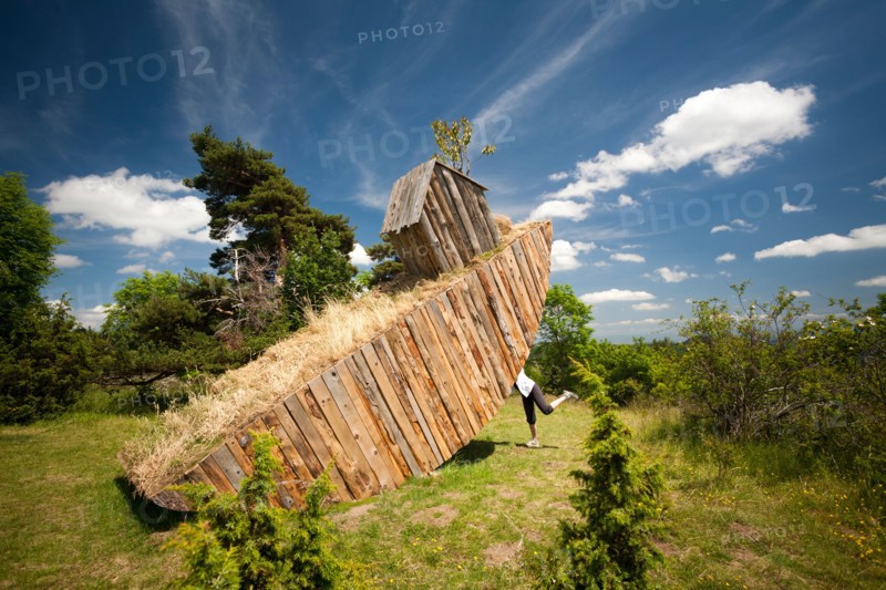 The Land Art work called "Bascule", carried out by Marion ORFILA, the French visual artist.