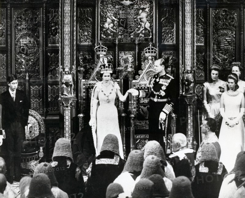 Queen Elizabeth II and Prince Philip open a parliament session