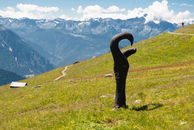 Art Trail  installed by the  3-D Foundation in 2011 at 2,300 metres height  between Ruinettes and La Chaux