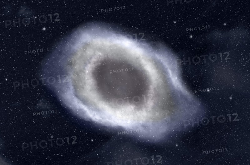 Galaxy with stars in the space