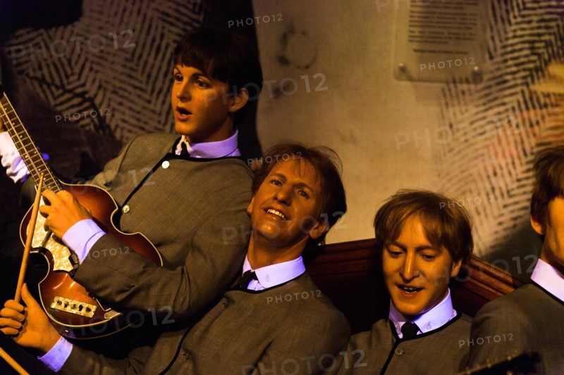 NEW YORK, USA - SEP 22, 2015: Beatles in the Madame Tussaud  wax museum, TImes Square, New York City. Marie Tussaud was born as Marie Grosholtz in 176