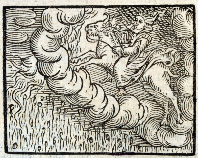 Woodcut illustration from a 1626 Edition of 'Compendium Maleficarum, by Francesco Maria Guazzo. Compendium Maleficarum was a witch-hunter's manual written in Latin, and published in Milan, Italy in 1608.