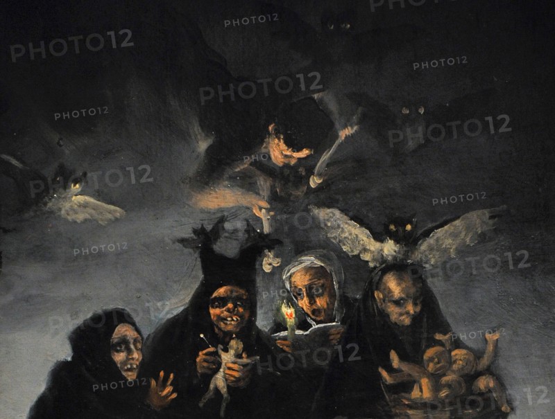 Francisco de Goya y Lucientes (1746-1828). Spanish painter. The Witches Sabbath or The Witches, 1797-1798. Detail. Lazaro Galdiano Museum. Madrid. Spain.