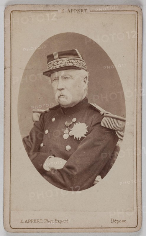 Portrait of Patrice MacMahon, (1808-1893), (Marshal of France, President of the Republic from 1873 to 1879) Portrait de Patrice de Mac-Mahon, (1808-1893), Maréchal de France, Président de la République 1873-1879. Carte de visite. Photographie d'Ernest Charles Appert. Tirage sur papier albuminé. 1860-1890. Paris, musée Carnavalet.