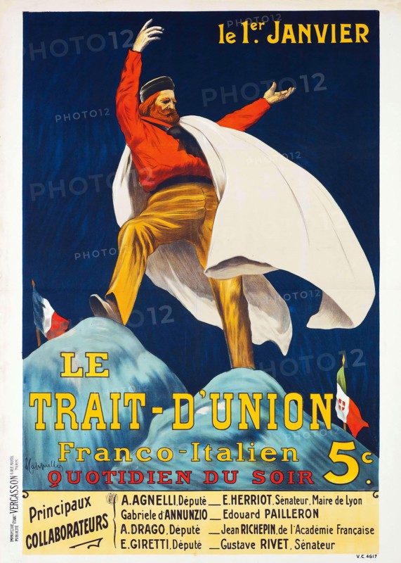 Le Trait-D’union - Vintage poster - Leonetto Cappiello. Advertisement poster, c 1916.