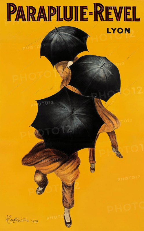 Leonetto Cappiello - Parapluie Revel - 1922 - vintage advertisement poster for umbrellas.