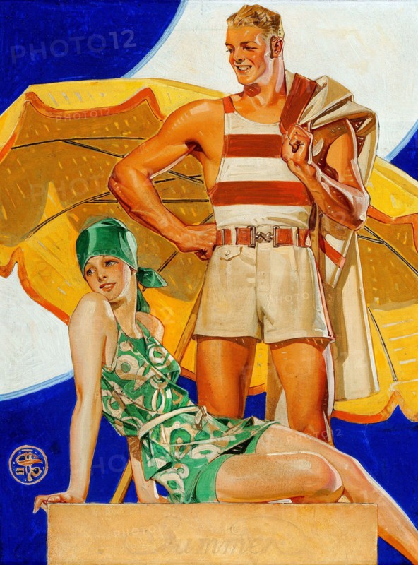Joseph Christian Leyendecker (American, 1874-1951) Summer, The Saturday Evening Post cover, August 27, 1927