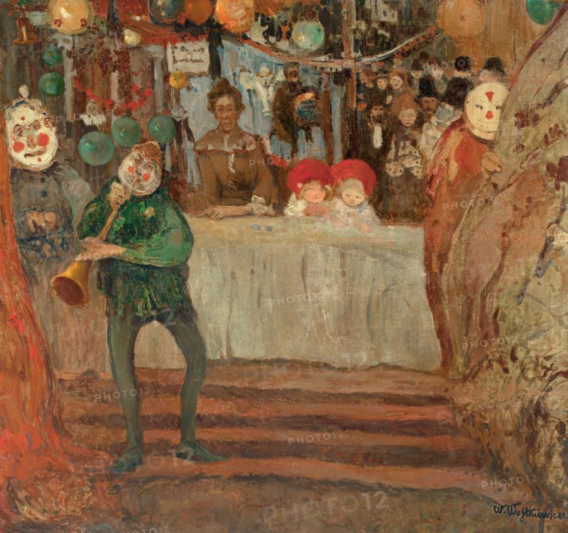 Witold Wojtkiewicz - Circus - In Front of a Miniature Theatre - 1906