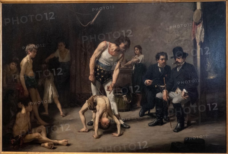 Acrobat Family before the circus manager by Nils Forberg, 1878