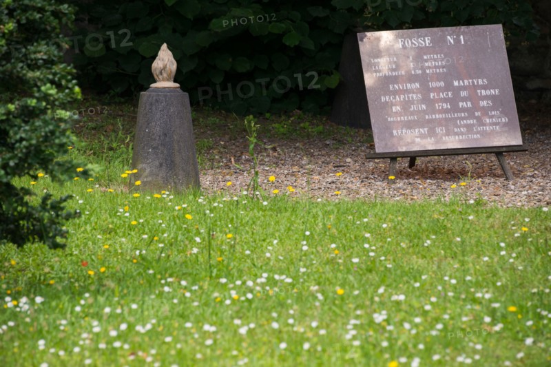 Burial place of around 1000 victims of the guillotine during French revolution, Picpus cemetery, Paris