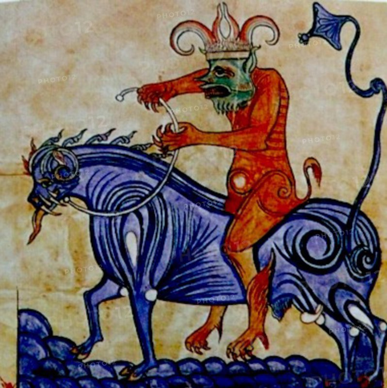 . English: Satan as Antichrist . middle age. Unknown 475 SatanasAntichrist