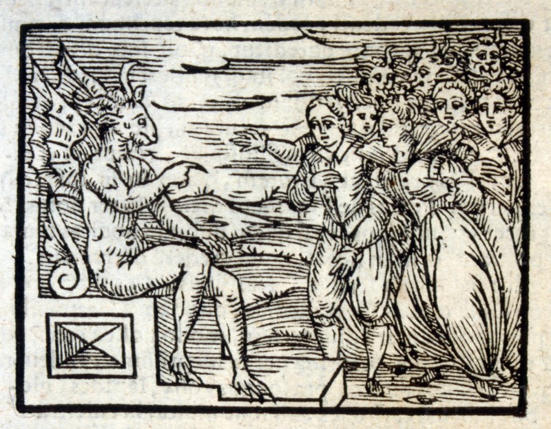 Woodcut illustration from a 1626 Edition of 'Compendium Maleficarum, by Francesco Maria Guazzo. Compendium Maleficarum was a witch-hunter's manual written in Latin, and published in Milan, Italy in 1608.