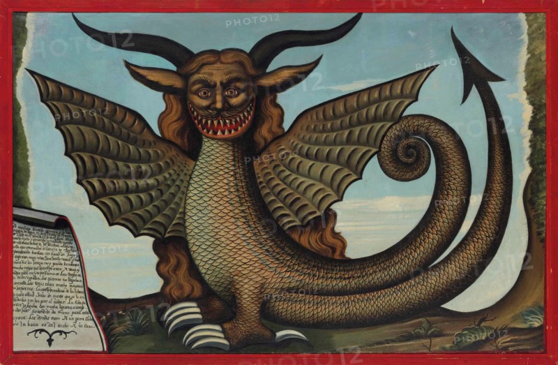 weird creatures vintage art illustration