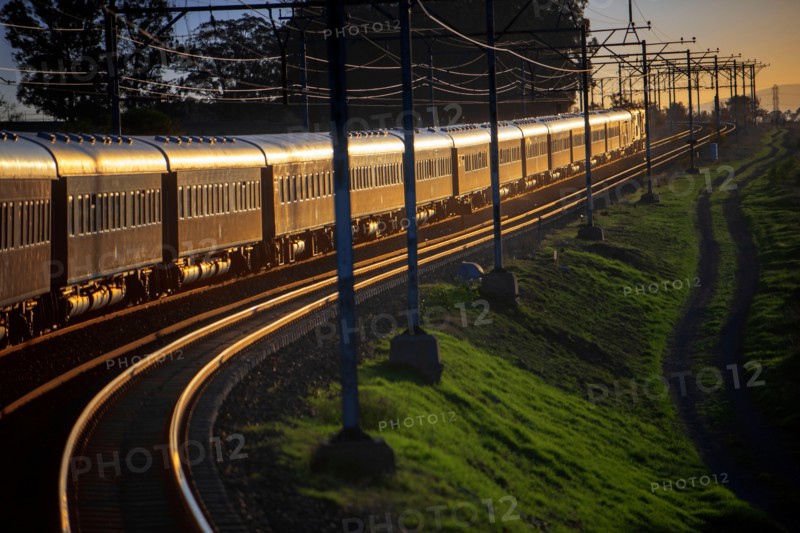 The Rovos Rail luxury train travelling between Cape Town and Pretoria in South Africa Pride of Africa beautifully rebuilt Classic train that form par