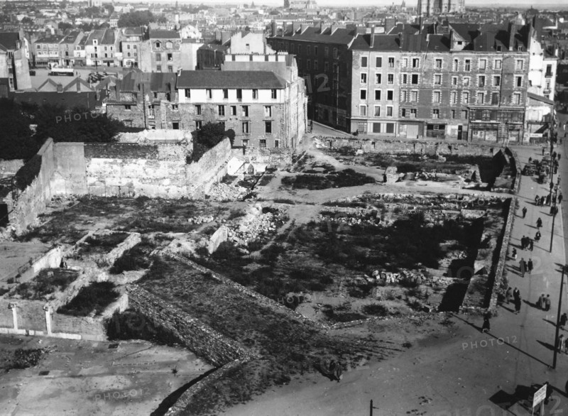 the center of nantes after the bombings of 1943