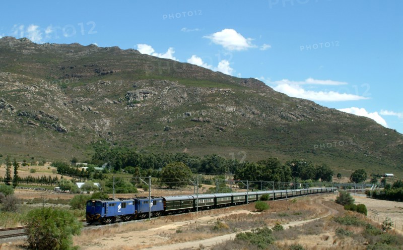Cape Town South Africa Rovos Rail Luxurious Train Passing Tulbach Station RSA
