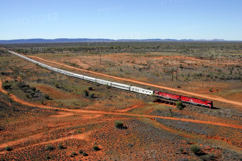 The Ghan is a luxury train that travels through Central Outback Australia