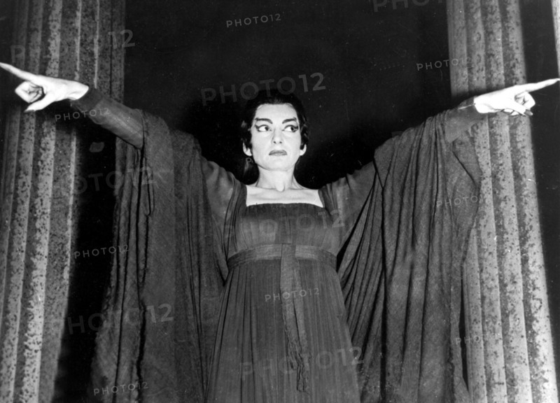 Opera singer Maria Callas as Medea at the Covent Garden Royal Opera