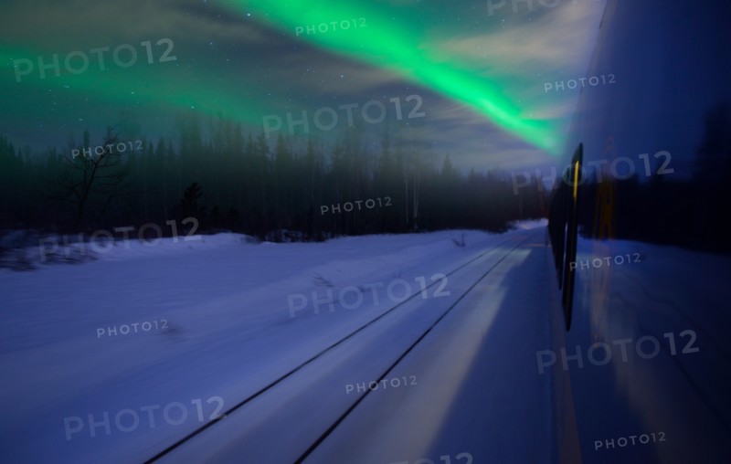 USA, United States, America, Alaska, Alaska Railroad, train, night, speed, winter, aurora, aurora express, winter,