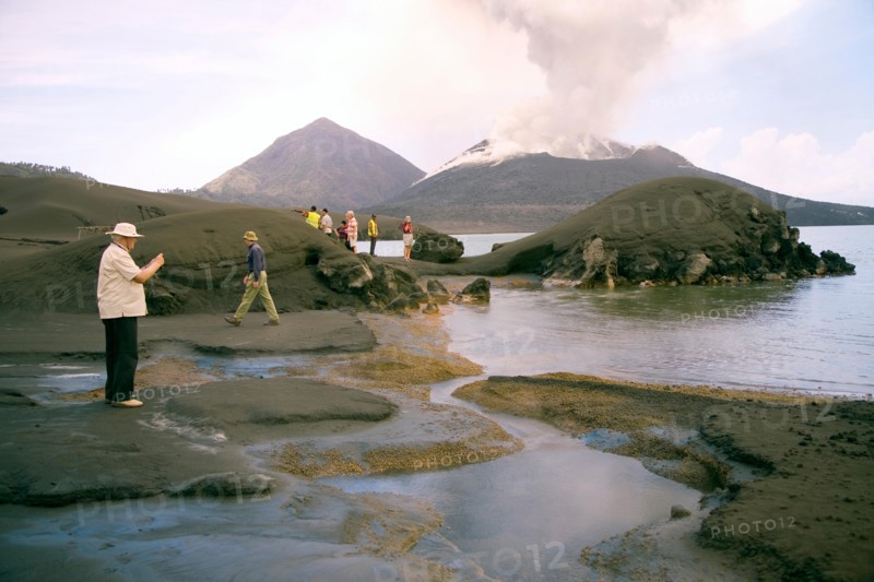 A network of thermal springs flow into picturesque Simpson Harbour near Rabaul, New Britain Island, Papua New Guinea