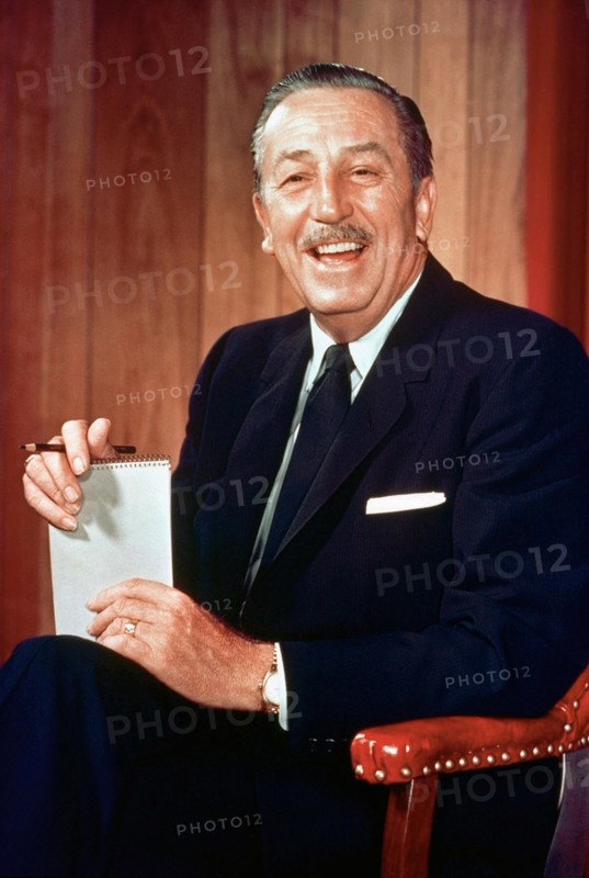 Movie producer and cultural icon Walt Disney in a studio portrait in 1966.