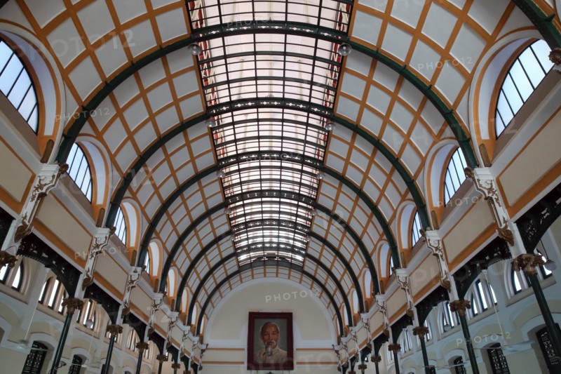 General post office building in Ho Chi Minh city.  Vietnam.