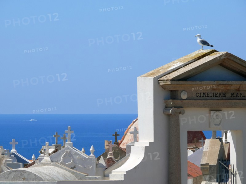 San Franzé marine cemetery, Bonifacio, Bunifaziu, Corsica, France