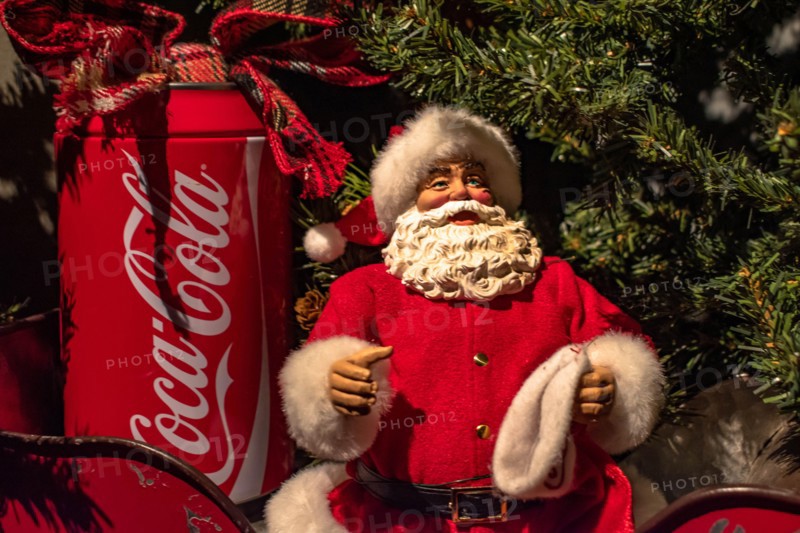 Orlando, Florida . November 22, 2019. Vintage Coca Cola Santa Claus   at Seaworld