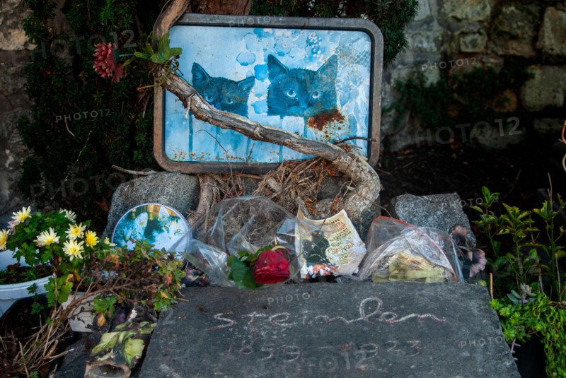 The Grave of Théophile Steinlen (artist) in Cimetière Saint-Vincent in Montmartre, Paris.