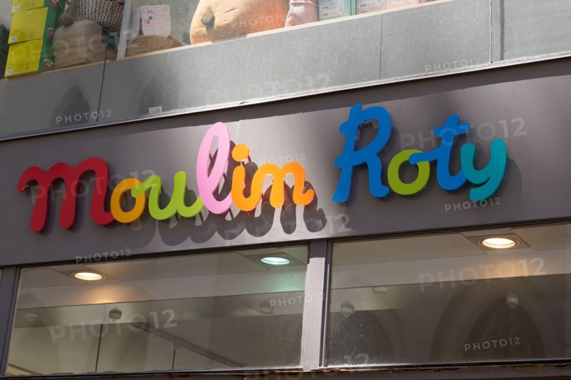 Bordeaux , Aquitaine / France - 10 20 2020 : Moulin Roty logo and text sign front of store specialized of kids children baby toys brand shop