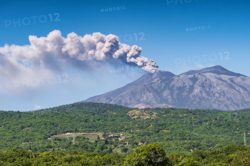 Volcano Etna eruption in Sicily
