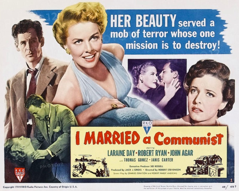 I MARRIED A COMMUNIST 1949 RKO Pictures film with Laraine Day and Robert Ryan
