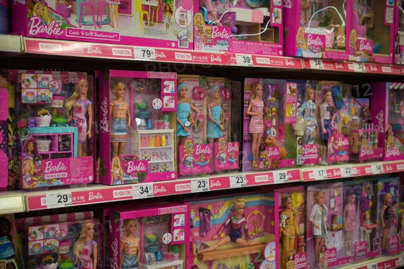 MELUN - FRANCE - DECEMBER 2021: view on the barbie game in a toy department at a merchant