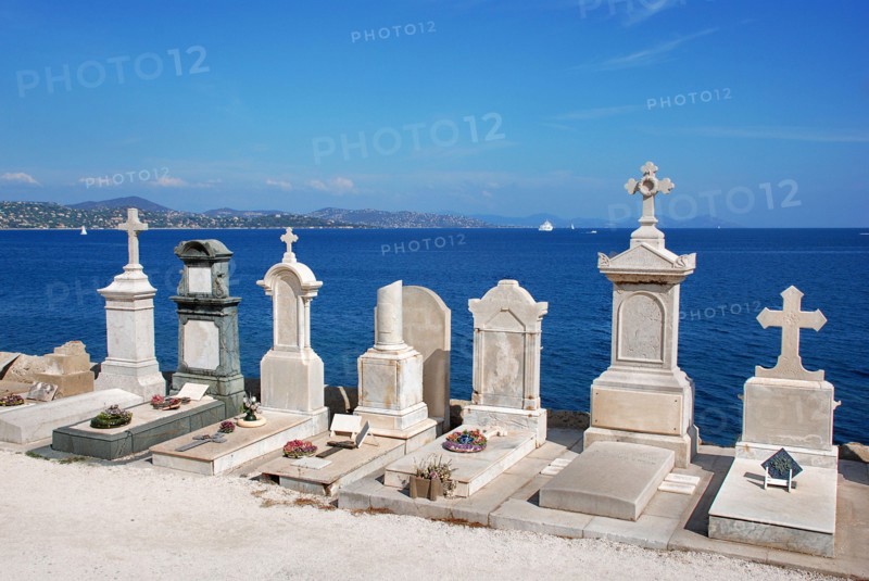 Saint-Tropez cemetery overlooking the sea