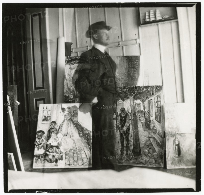 Edvard Munch - Self-Portrait at 53 Am Strom in Warnemünde 1907, Munch Museum, Oslo