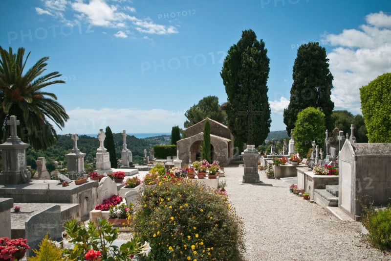 Cemetery, Saint-Paul-de-Vence, southeastern France, French Riviera, Europe