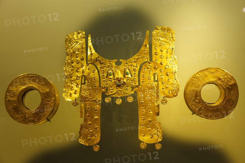 Pieces of goldsmith work, Gold museum, Bogota, Colombia, America