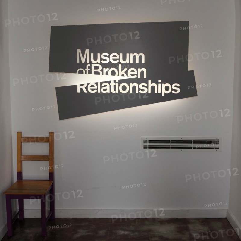 A sign at the Museum of Broken Relationships in Zagreb, Croatia.