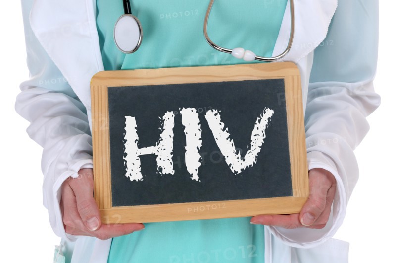 HIV AIDS diagnosis disease ill illness healthy health doctor nurse with sign