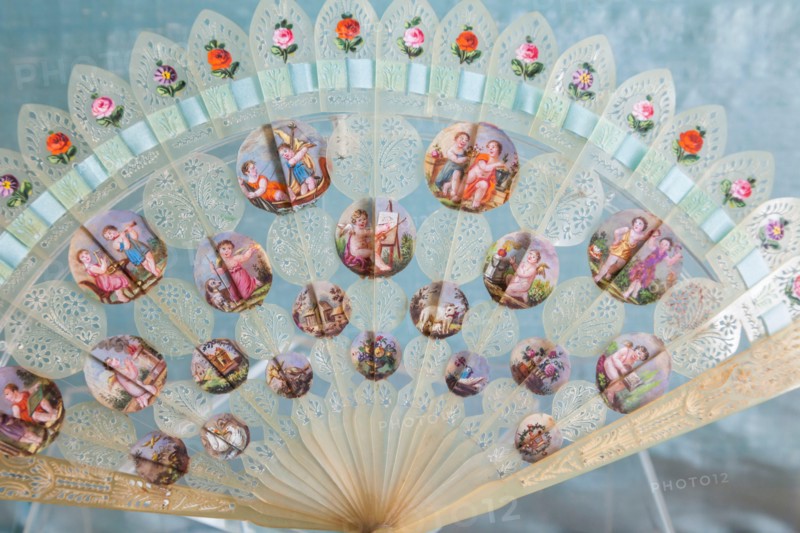 England, London, Greenwich, The Fan Museum, Display of Historical Fans