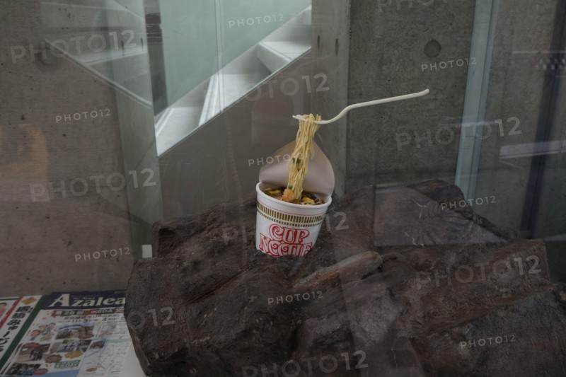 A cup noodle display at the Instant Ramen Museum