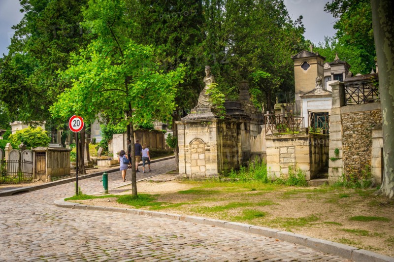Père Lachaise Cemetery is the largest cemetery in the city of Paris