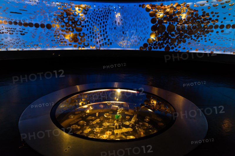 Bogota , Colombia  - February 23, 2017 : Museo del Oro gold museum in Bogota capital city of Colombia South America