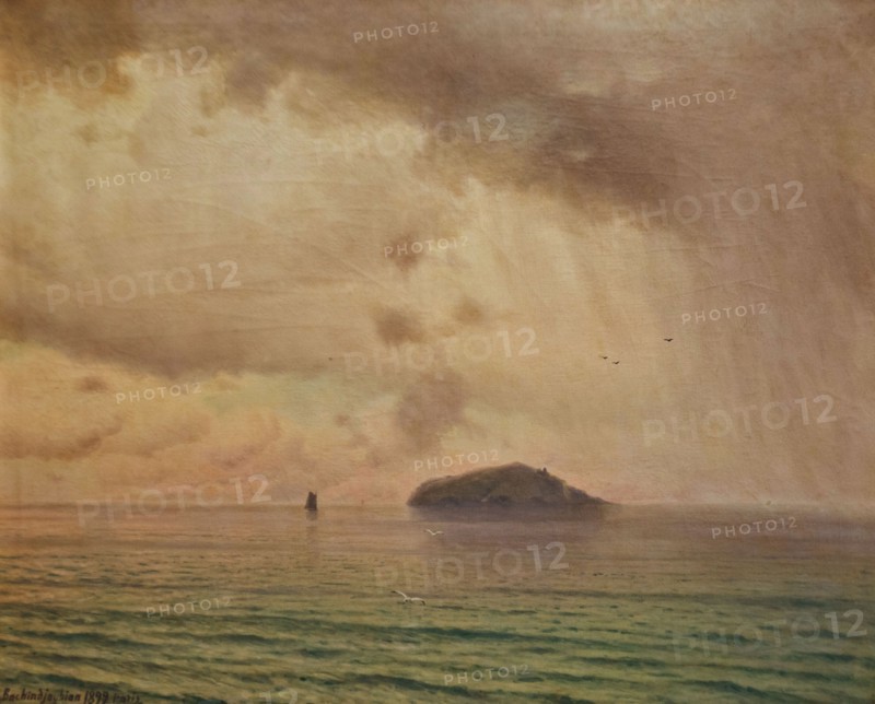 Gevorg Bashinjaghian - Sevan, rainy day (1899)